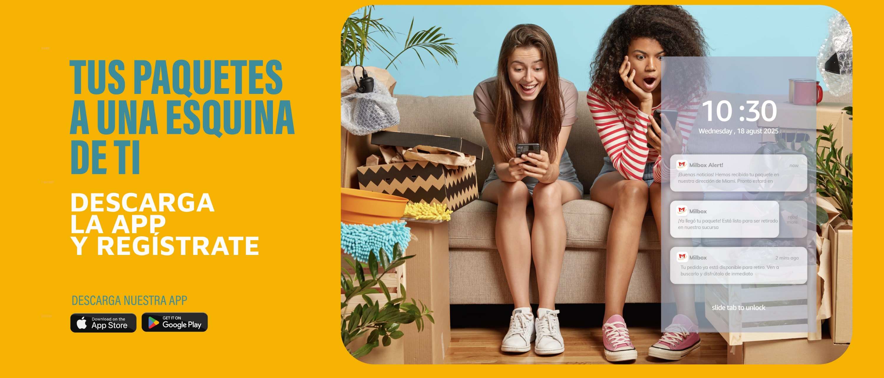 De 24 a 48 horas, tus paqutes llegan hasta tu puerta.